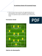 Analisis Partido Amistoso Senior 35 Juventud Araya