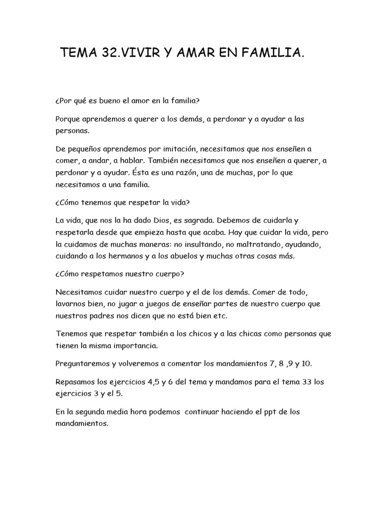 Amor y respeto en la familia | PDF | Estilo de vida