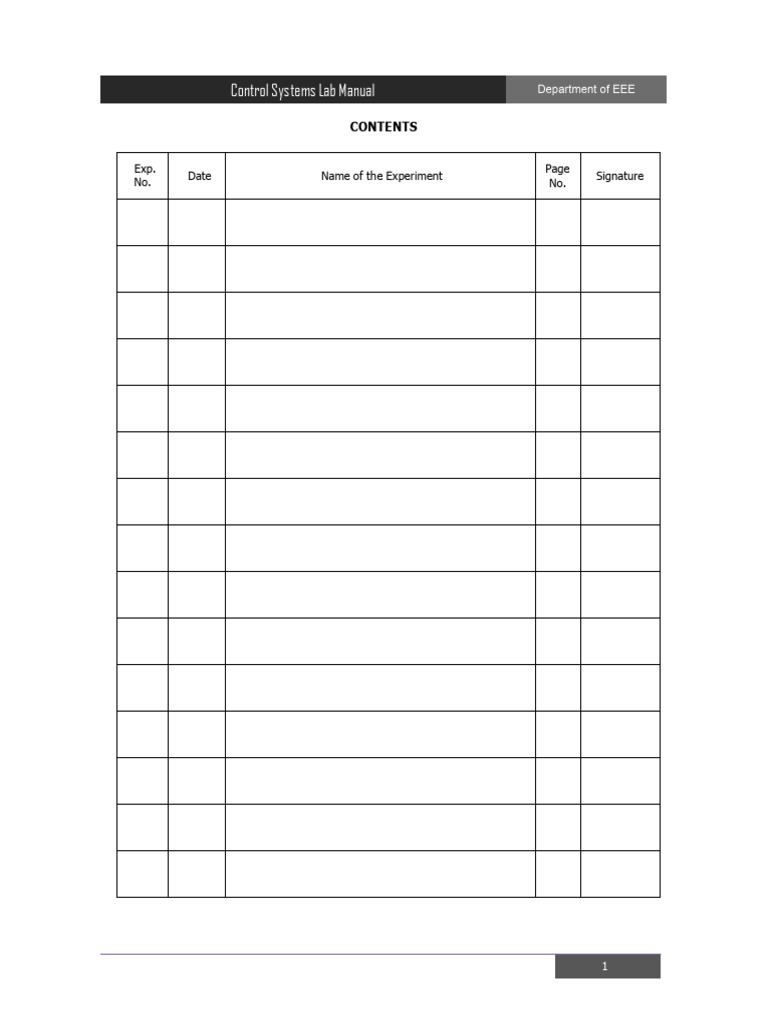 Control System Lab Manual Download Free PDF Electric Motor