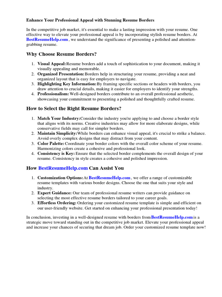 Resume Borders Download Free - 1719688949