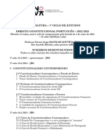 DCP - Direito Constitucional Português, Sumários Desenvolvidos - FDUNL - 2022-2023