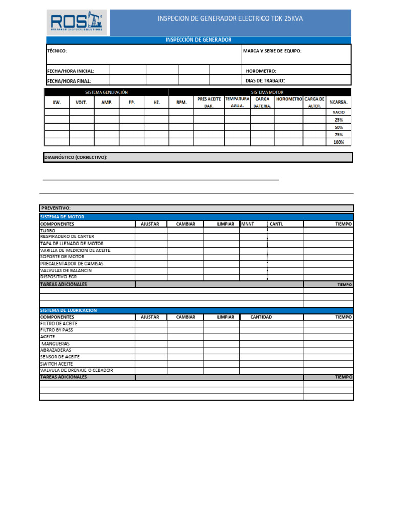 OTR 001 Inspeccion de Grupo 2 | PDF | Propulsión | Partes de vehículo