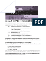 Local Thin Areas in ASME Code Pressure Vessels