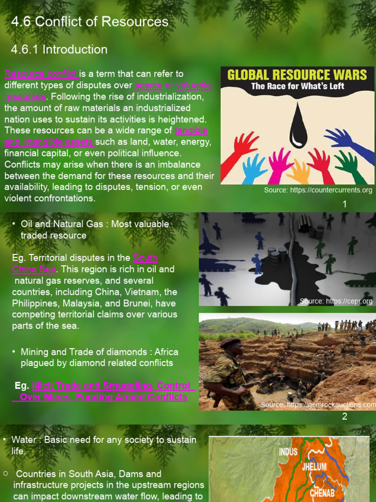 4.6 Conflict of Resources | PDF | Sustainability | Natural Resource ...