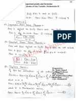 Important Points of Unit II - M I