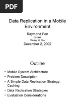 Data Replication in a Mobile Environment