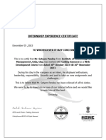 Internship Experience Certificate371