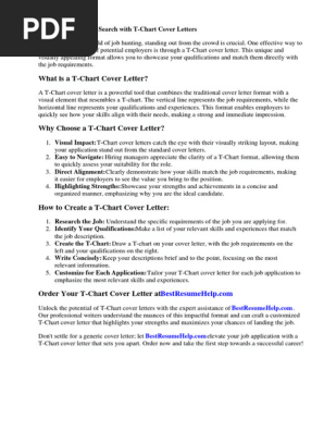 T Chart Cover Letter