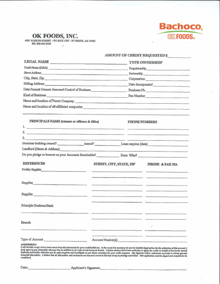 OK Foods Application | PDF