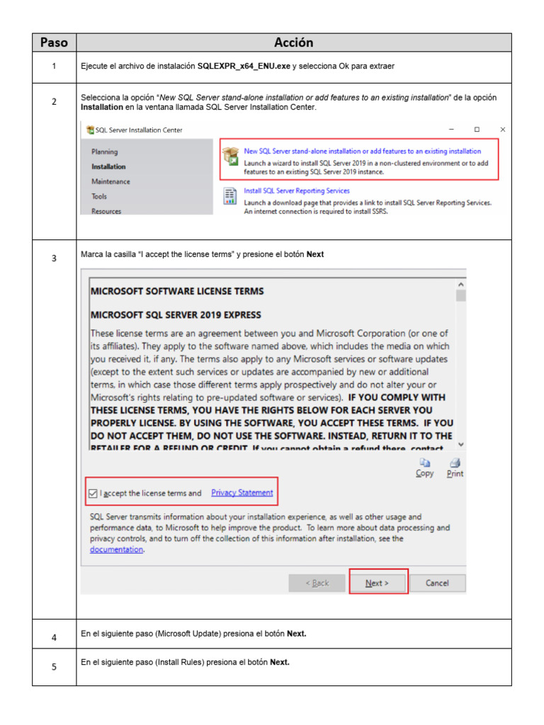 Instalación de SQL Server 2019 paso a paso | PDF