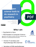 Useful Open Science Tools To Do Research in Psychiatry