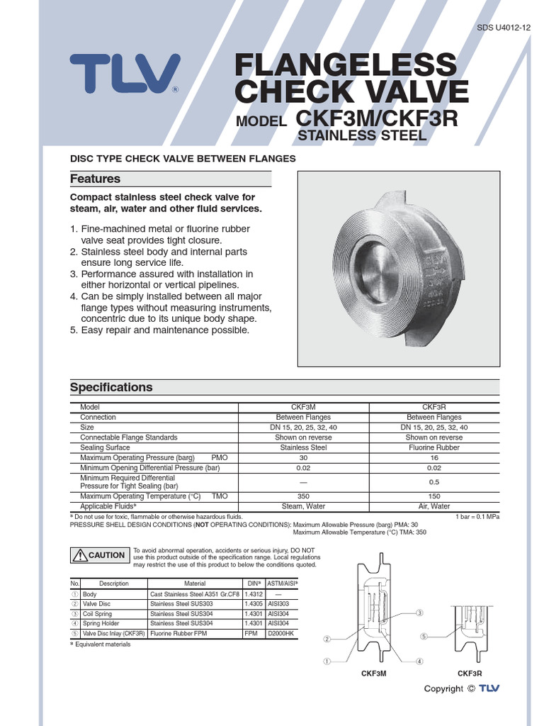 Compact Stainless Steel Check Valve | PDF | Valve | Mechanical Engineering