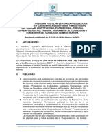 Convocatoria y Requisitos para Candidatos A Magistrados Judiciales.