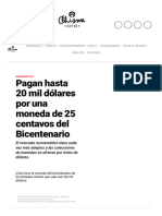 Pagan Hasta 20 Mil Dólares Por Una Moneda de 25 Centavos Del Bic