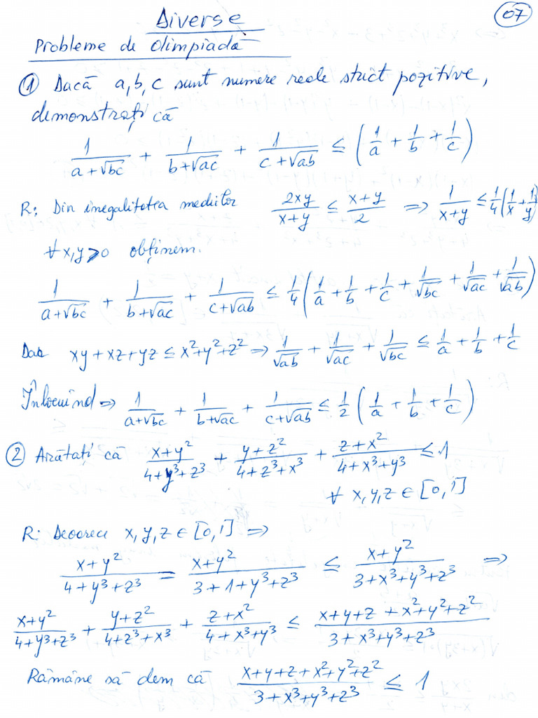 Inegalitati 1 | PDF