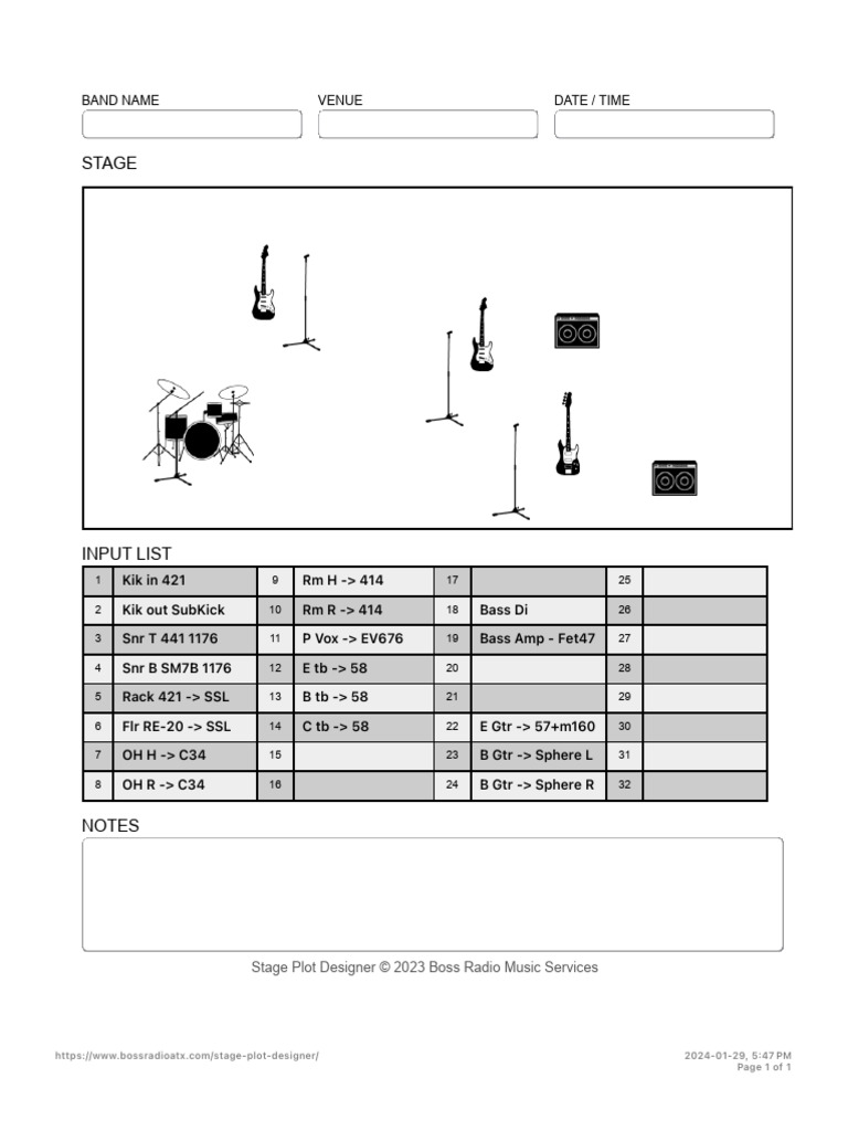 Boss Radio Stage Plot Overview | PDF