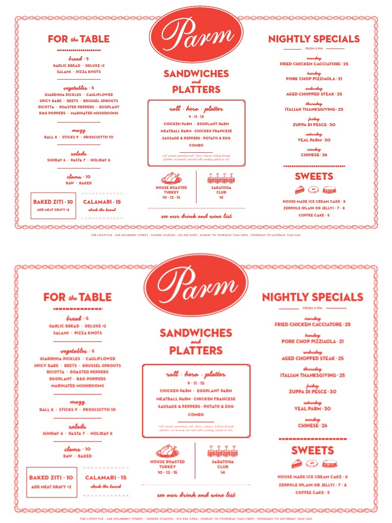 Nightly Specials Menu Highlights | PDF | Cooking, Food & Wine