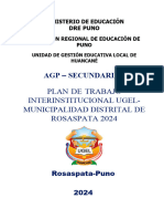 Plan de Trabajo Interinstitucional Ugel-Municipalidad de Rosaspata