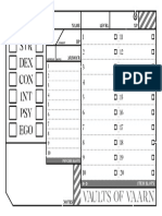 VAULTS OF VAARN Character Sheet - Grayscale - A5