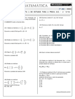 Lista 1 de Estudos Matrizes para AV1 2º Ano