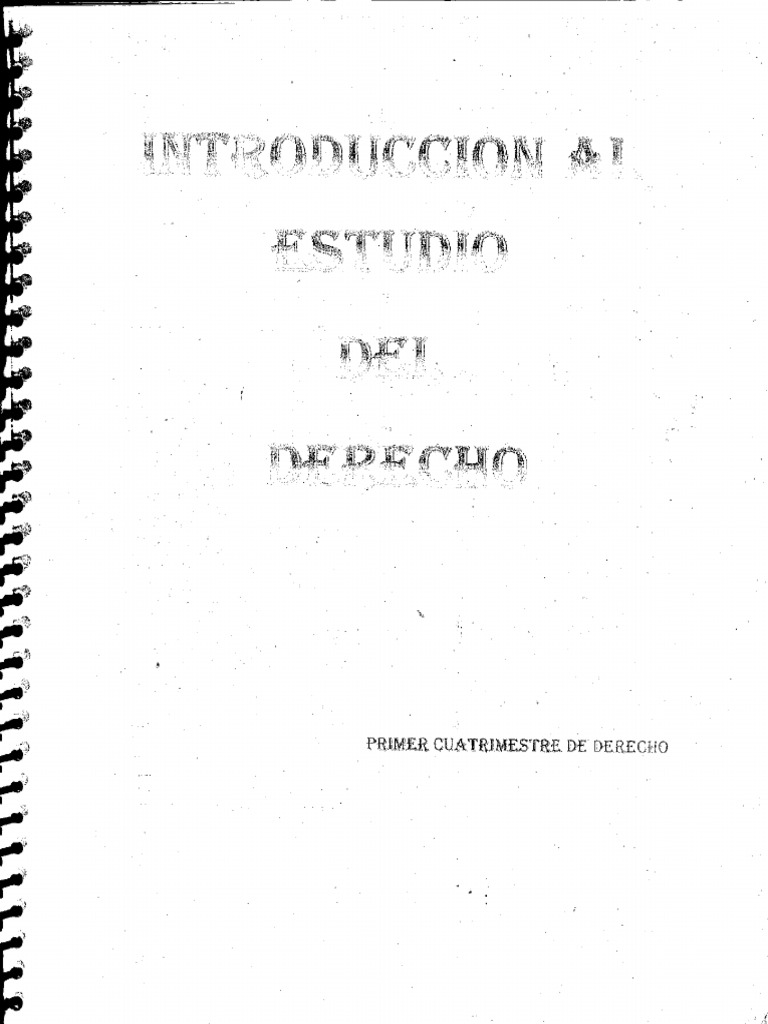 Introducción Al Estudio Del Derecho 1 | PDF
