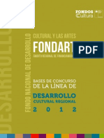 Bases Forndart Regional Desarrollo Cultural Regional