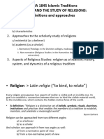HUMA1845 - L01b - Religion and Study of Religion