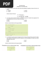 Take Home Exam 1 30 Probability SIR GEORGE