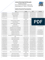 Relatorio de Funcionarios