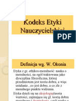 Prezentacja-Kodeks Etyki Nauczycielskiej