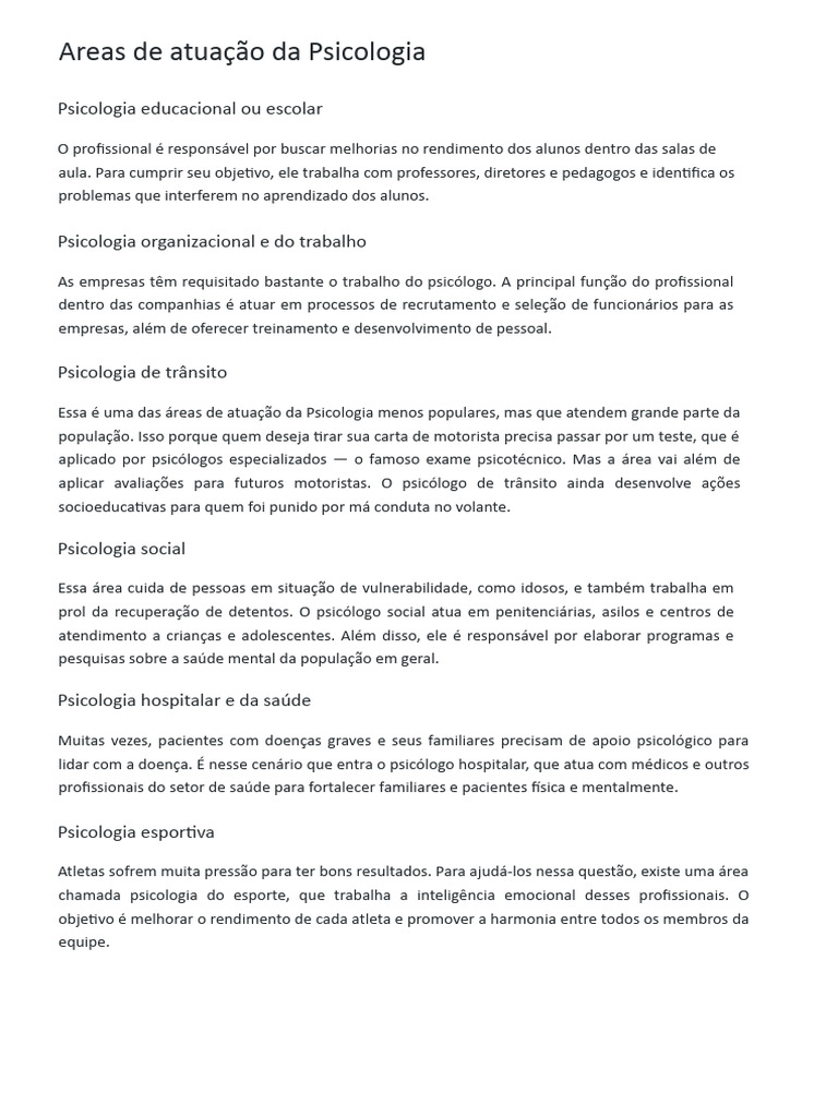 Áreas Da Psicologia: Conheça 7 Para Atuar Como Psicólogo – DNBTVP