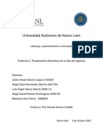 Universidad Autónoma de Nuevo León: Evidencia 2. Presentación Electrónica de La Idea de Negocios