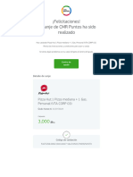 ¡Felicitaciones! Tu Canje de CMR Puntos Ha Sido Realizado: Pizza Hut:1 Pizza Mediana + 1 Gas. Personal (VTA CORP 03)