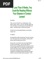 In Less Than 8 Weeks, You Could Be Reading Without Your Glasses or Contact Lenses!