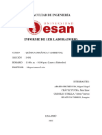 Informe Laboratorio 1 - Quimica Orgánica y Ambiental