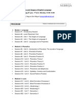 Syllabus Patterns and Usages of English Language 2022