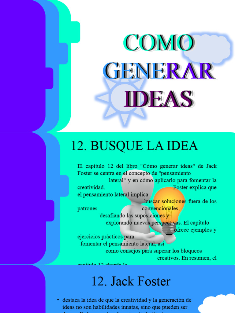 Como Generar Ideas S, G, V | PDF | Creatividad | Pensamiento