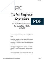 The Next Gangbuster Growth Stock: Early Investors Stand To Make A Fortune... This Time in A Matter of Months. Are You In?