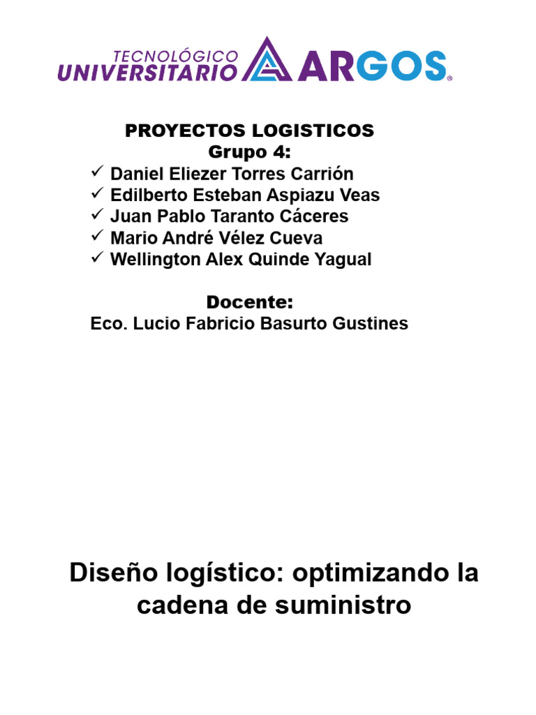 Optimización de la Cadena de Suministro | PDF | Logística | Calidad ...