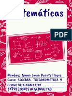 Dibujo A Mano Objetos Escolares Matemáticas Carátula A4