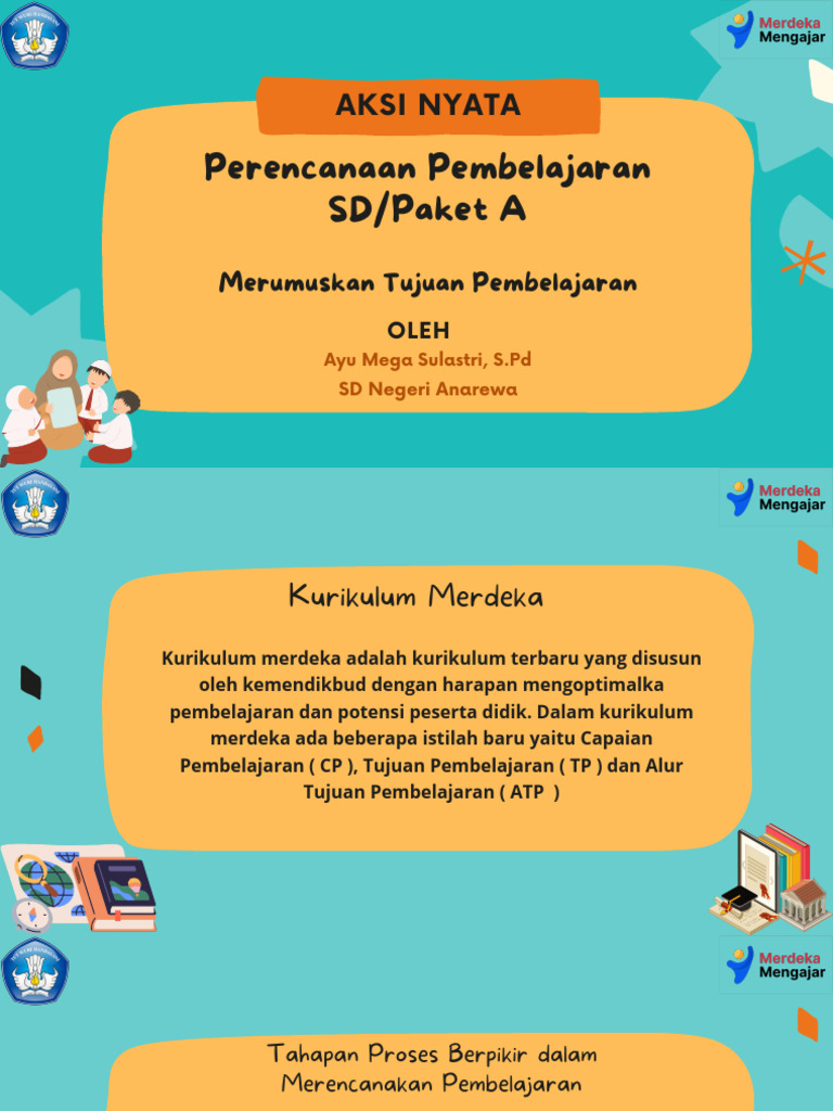 Perencanaan Pembelajaran SD Merumuskan Tujuan Pembelajaran | PDF
