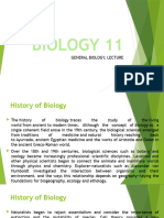 BIOLOGY 11 History of Biology Branches Organization and Taxonomic Hierarchy