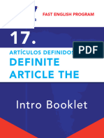 Definite Articles Intro Booklet
