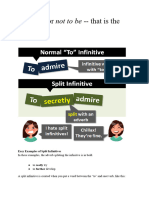 Split Infinitives