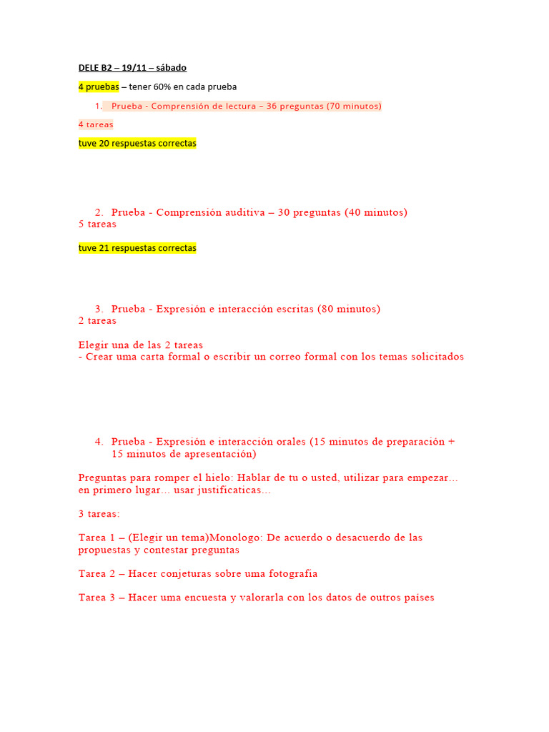 Modelo de Examen DELE B2 | PDF