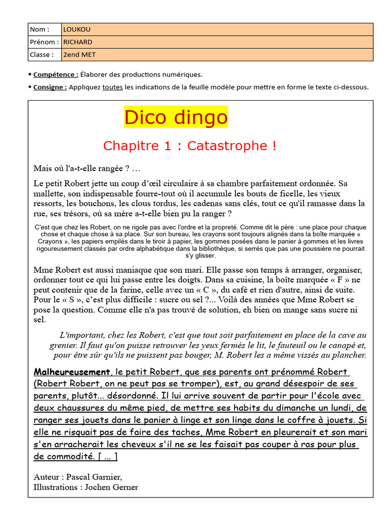 TIC - Exercice 4 | PDF | Arts du langage et discipline