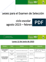 Programacion Por Dia Examen de Seleccion