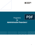 Programa - Administración Financiera I