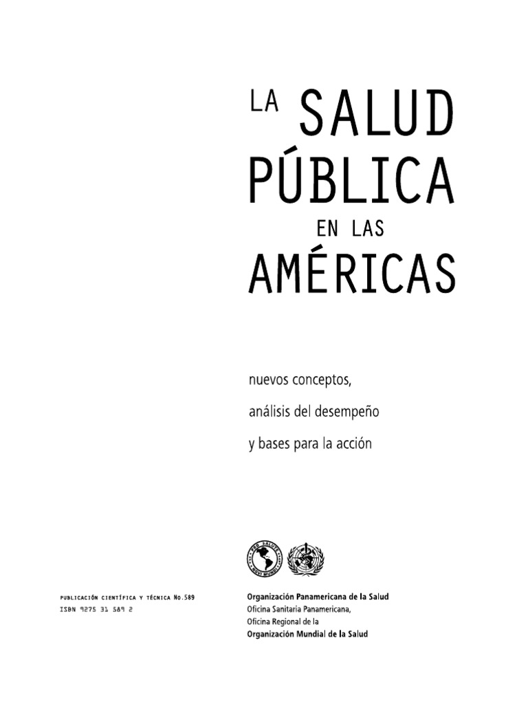 Salud Publica Pdf Organización Panamericana De La Salud Salud Pública