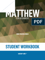 Matthew For Beginners - Student Workbook